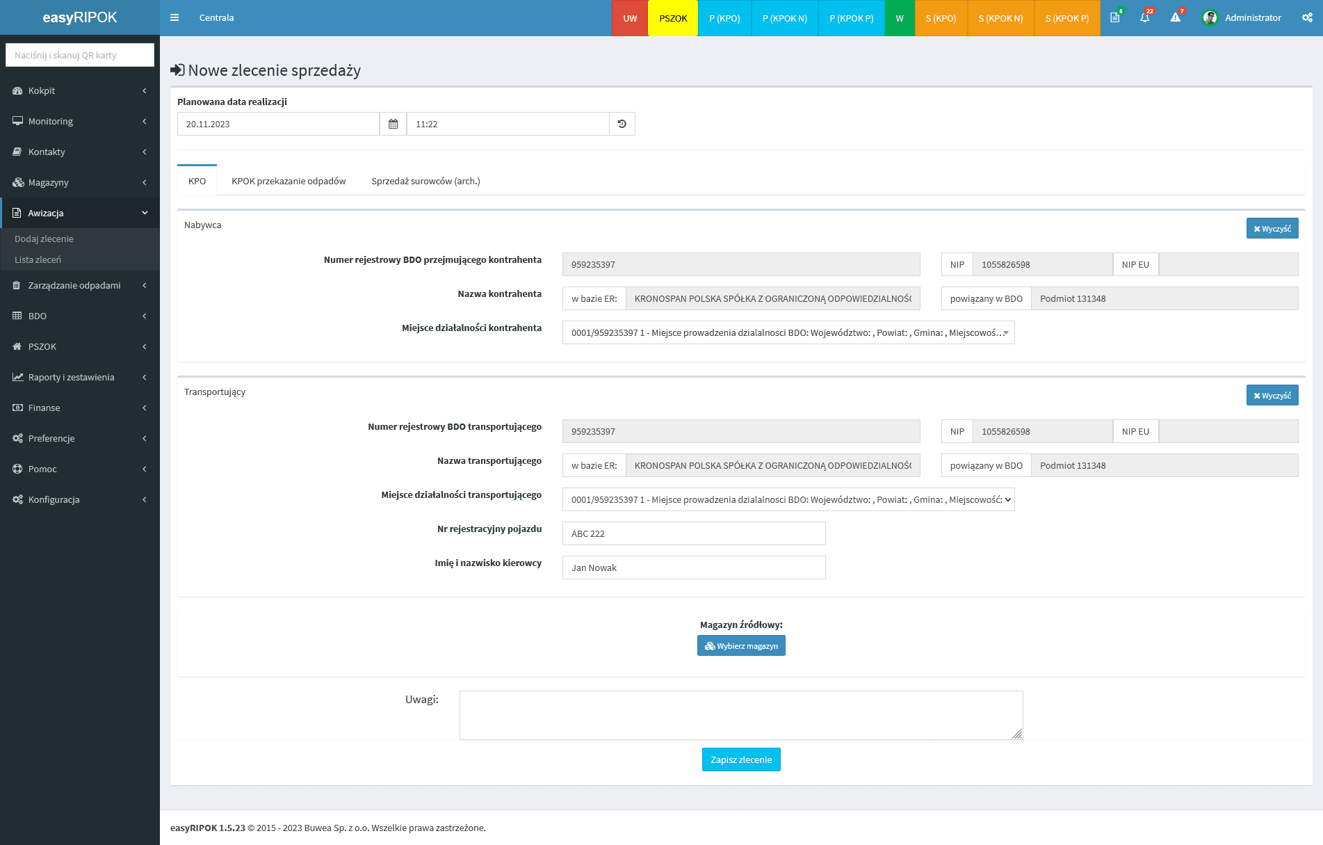 Poznaj nasz moduł awizacji