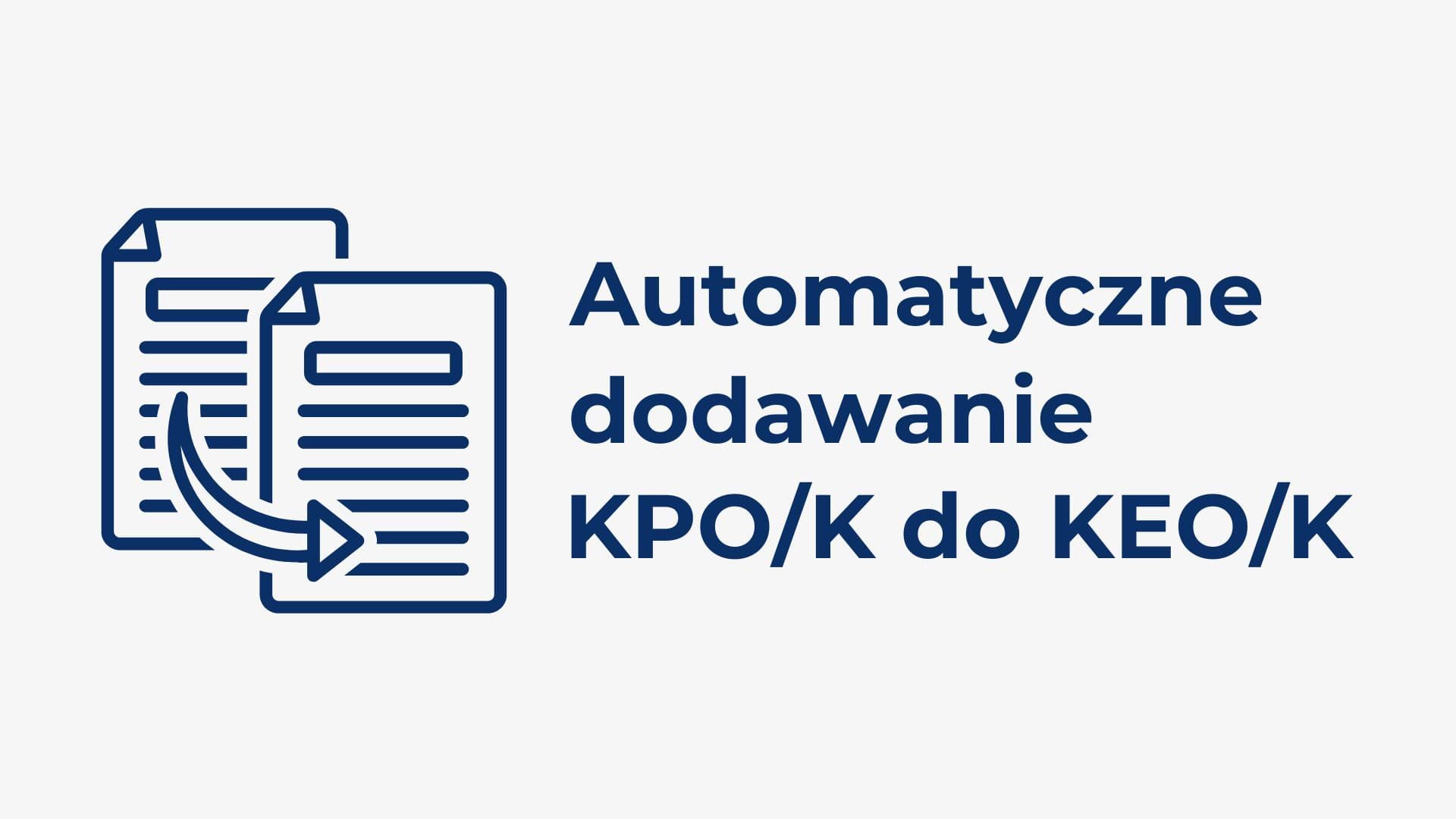Automatyczne dodawanie KPO/K