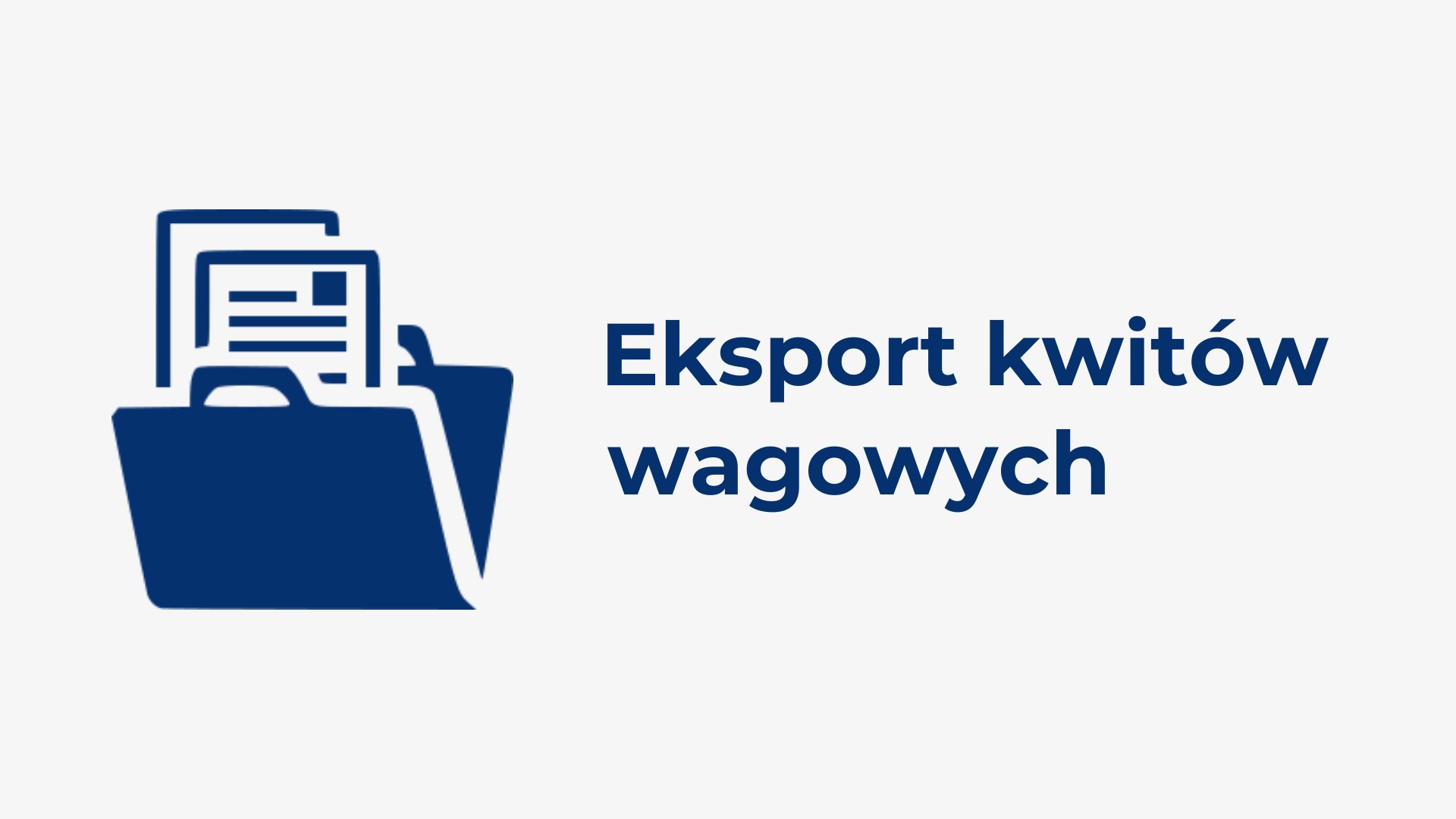 Eksport kwitów wagowych w programie do gospodarki odpadami