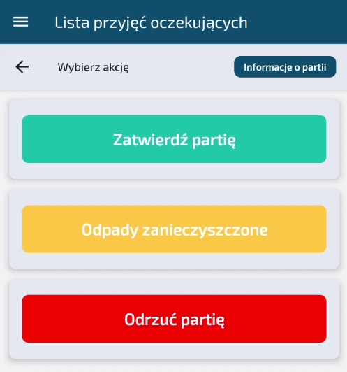Klasyfikator - potwierdzanie, odrzucanie, oznaczanie jako zanieczyszczone