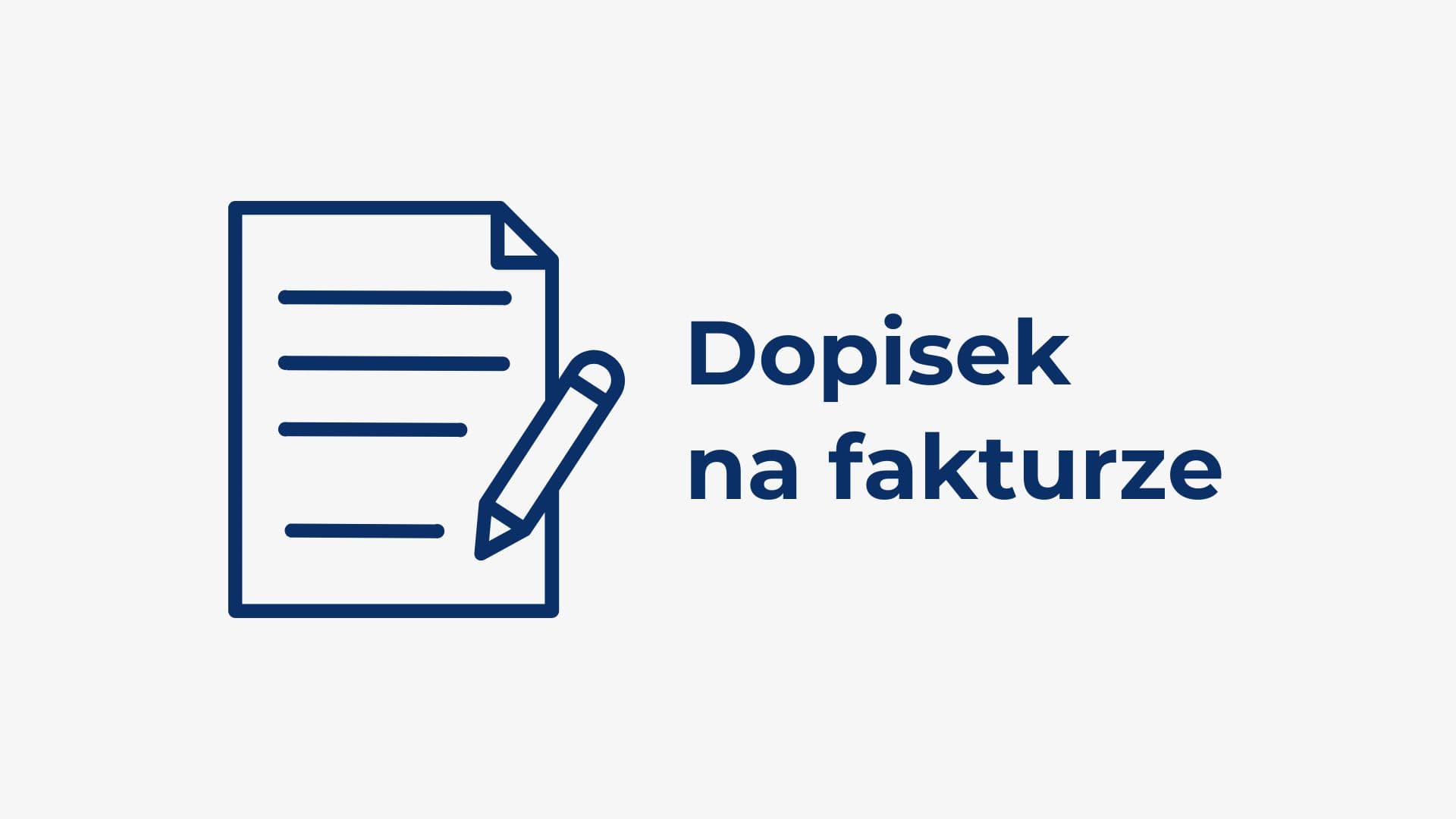 Dopisek na fakturze